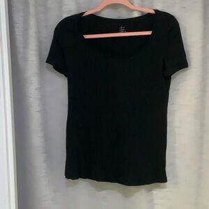 🍋Loft Black Short Sleeve Tee.  Size XS